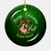 ナッシュビルオーナメントからメリークリスマスヤール セラミックオーナメント (裏面)