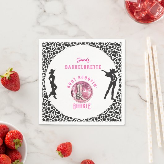 ナッシュビルカウガールディスコロデオ独身最後の週末 スタンダードカクテルナプキン (インサイチュ)