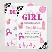 ナッシュビルカウガールラストロデオバチェロレッテ 招待状 (正面/裏面)