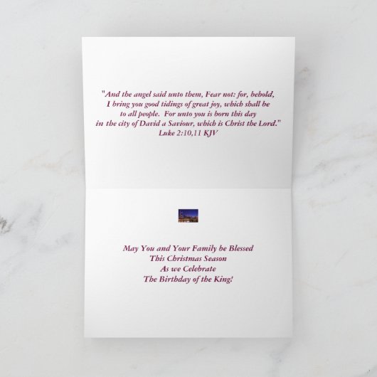 ナッシュビルカードからの宗教メリークリスマス シーズンカード (内部)
