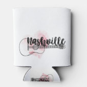 ナッシュビルギターウォーターカラーハートデザイン 缶クーラー (裏面)