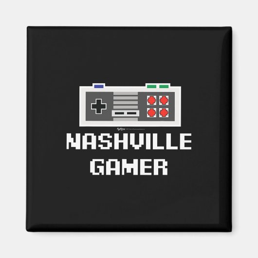 ナッシュビルゲーマー8ビットシティ マグネット (正面)