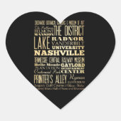 ナッシュビルシティオブテネシー州タイポグラフィアート ハートシール (正面)