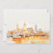 ナッシュビルシティスカイラインウォーターカラーリハーサルディナー 招待状 (裏面)