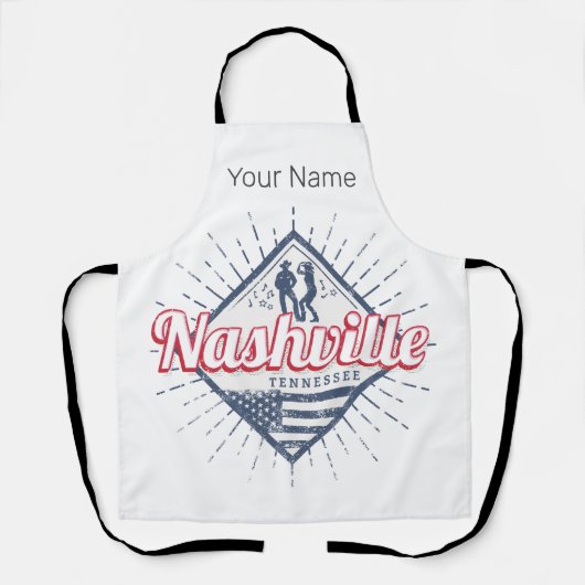 ナッシュビルシティテネシー統一された州ヴィンテージUSA エプロン (正面)