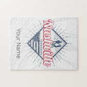 ナッシュビルシティテネシー統一された州ヴィンテージUSA ジグソーパズル (横)