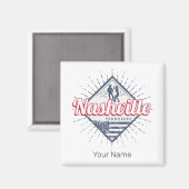 ナッシュビルシティテネシー統一された州ヴィンテージUSA マグネット (正面/裏面)