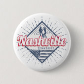 ナッシュビルシティテネシー統一された州ヴィンテージUSA 缶バッジ (正面)