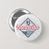 ナッシュビルシティテネシー統一された州ヴィンテージUSA 缶バッジ (正面&裏面)