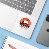 ナッシュビルシティテネシーUSA シール (ノートパソコンとiPhone)
