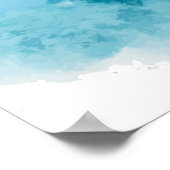 ナッシュビルスカイラインギターウォーターカラーデザイン ポスター (角)