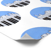 ナッシュビルスカイラインピアノ音楽レコードプリントポスター ポスター (角)