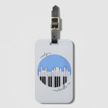 ナッシュビルスカイラインピアノ音楽録音ラゲージタグ