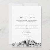 ナッシュビルスカイライン結婚式招待状と写真 招待状 (正面)