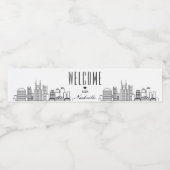 ナッシュビルスカイライン |ウェルカムメッセージ ペットボトルラベル (シングルラベル)