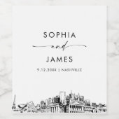 ナッシュビルスカイライン ワインラベル (シングルラベル)