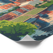 ナッシュビルテネシーのスカイライントラベルアートヴィンテージ ポスター (角)