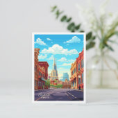 ナッシュビルテネシーのヴィンテージ旅行イラストレーション ポストカード (スタンド正面)