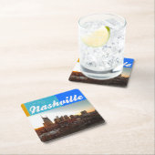 ナッシュビルテネシーの街の風景が美しい スクエアペーパーコースター (インサイチュ)