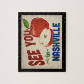 ナッシュビルテネシーアップルヴィンテージトラベル ジグソーパズル (縦)