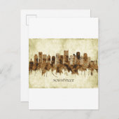 ナッシュビルテネシーシティスケープ インビテーションポストカード (正面/裏面)