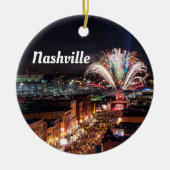 ナッシュビルテネシーナイトライフフォト セラミックオーナメント (正面)