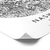 ナッシュビルテネシーミニマルセモダンスサークル通りM ポスター (角)