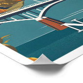 ナッシュビルテネシーヴィンテージトラベルイラストレーション ポスター (角)