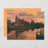 ナッシュビルテネシー上空のオレンジスカイ ポストカード (正面/裏面)