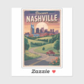 ナッシュビルテネシー南部ロードトラベルアート シール (シート)