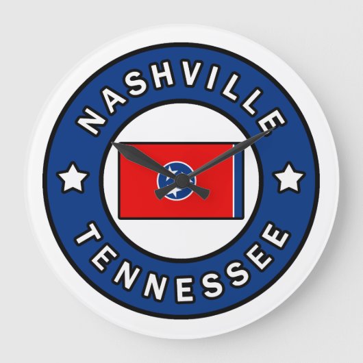 ナッシュビルテネシー ラージ壁時計 (正面)