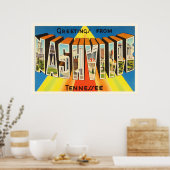 ナッシュビルテネシーTNオールドヴィンテージ旅行記念品 ポスター (キッチン)