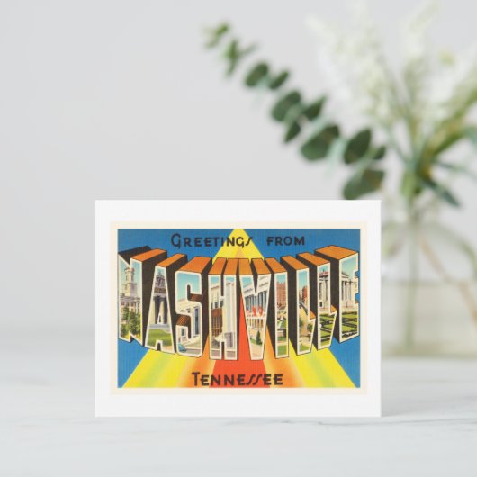 ナッシュビルテネシーTNオールドヴィンテージ旅行記念品 ポストカード (スタンド正面)