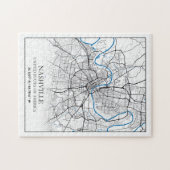 ナッシュビルテネシーUSAトラベルシティマップ ジグソーパズル (横)