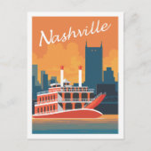 ナッシュビルテネシーUSAトラベルプレイスイラストレーション ポストカード (正面)