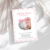 ナッシュビルディスコ女性のカーボーイピンクロデオバースデーパーティー 招待状