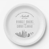 ナッシュビルデコスカイライン |の結婚イベント ペーパープレート (正面)