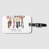 ナッシュビルバチェロレッテカスタムファッションカウボーイブーツ ラゲッジタグ (正面横)