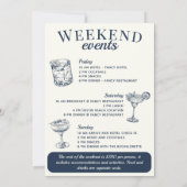 ナッシュビルバチェロレッテロデオカクテルの旅程 招待状 (裏面)