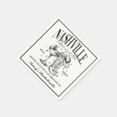 ナッシュビルバチェロレッテロデオカクテル スタンダードカクテルナプキン (角)