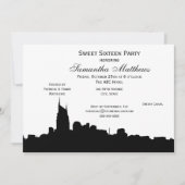ナッシュビルブラックスカイラインシルエットスウィート16 招待状 (正面)
