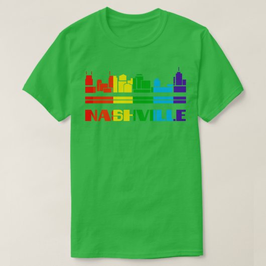 ナッシュビルプライドナッシュビルLGBTギフトLGBTQサポート Tシャツ (デザイン正面)