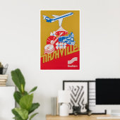 ナッシュビルプリント テネシー州ポスター サザン航空 ポスター (ホームオフィス)