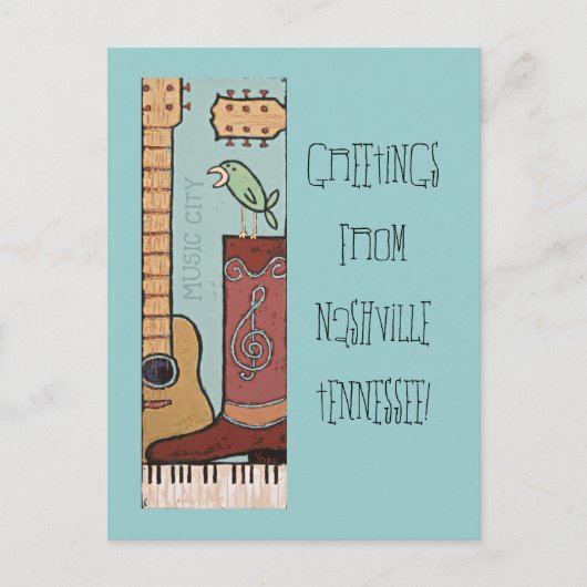 ナッシュビルポストカード2へようこそ ポストカード (正面)