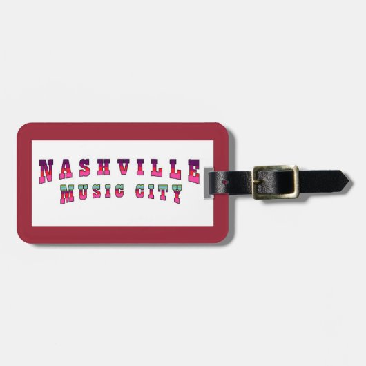 ナッシュビルミュージックシティ ラゲッジタグ (正面横)