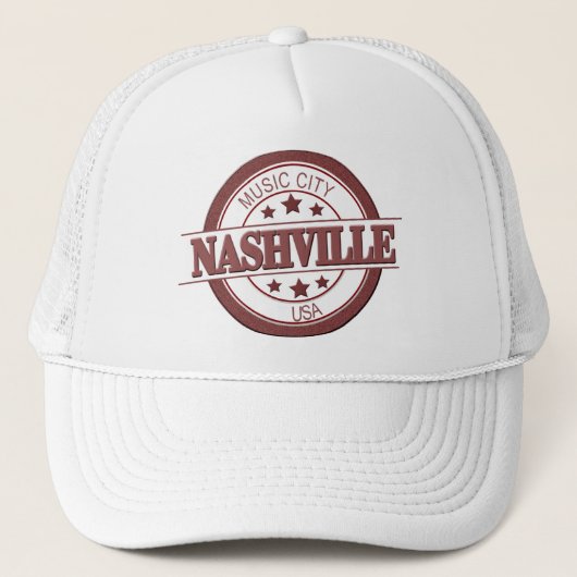ナッシュビルミュージックシティUSAトラック運転手ハット キャップ (正面)