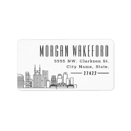 ナッシュビルモダンデコスカイラインラージ ラベル