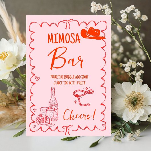 ナッシュビルラストロデオミモサバーテーブルサイン 台座サイン