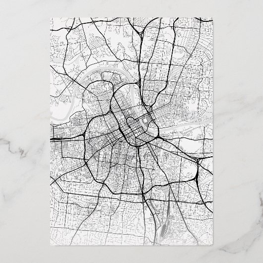 ナッシュビルラブロケーター |結婚式の日付の保存 箔招待状 (裏面)