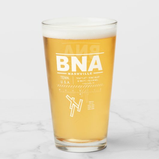 ナッシュビル国際空港 BNA タンブラーグラス (ドリンク正面)